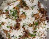 A picture of step 11 of Green Chicken Biryani.