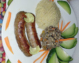 Foto del paso 11 de la receta: Chorizos con dos tipos de cocimiento y chayota, granos cabecita negra y puré