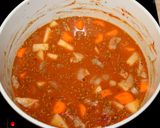 Zöldséges sertésragu recept fázis 5 fotója