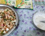 A picture of step 4 of Maggi Nutrilicious Masala VEG ATTA noodles Vegetables pizza.