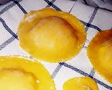 A picture of step 3 of Ravioli with Runny Egg Yolk, Mixed Mushrooms, and Crispy Speck.