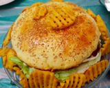 صورة لخطوة 5 من وصفة ميغا برغر mega burger 🍔 🍔🍔🍔