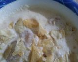 A picture of step 5 of Namkeen dahi bary.
