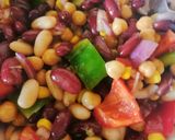 A picture of step 3 of Mexican beans salad.