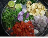 A picture of step 1 of Vegitable Pulav.