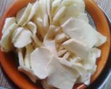 A picture of step 1 of Chips with yaji.