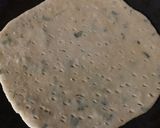 A picture of step 4 of Khooba roti with a twist of kasuri methi.