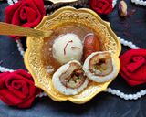 A picture of step 8 of Double meetha(dryfruits stuffed gulabjamun stuffed rasgulla).