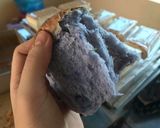 Hình bước làm 7 của món Bánh mì hoa đậu biếc