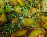 हरा टमाटर की खट्टी मीठी सब्जी (green tomoto sweet & sour sabji recipe in Hindi) रेसिपी चरण 3 फोटो