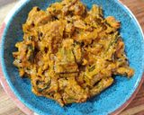 A picture of step 13 of Curd Okra or Dahi ki Bhindi..