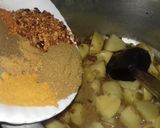 A picture of step 3 of Aloo biryani.