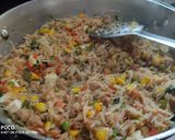 A picture of step 4 of Colorful biryani.