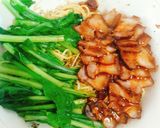 Hình bước làm 3 của món Ăn sáng với mì khô xá xíu