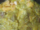Polenta de harina de maíz con 1/2 pechuga de pollo asado y algo +