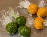 A picture of step 8 of Japanese Kawaii Kabocha Mochi.