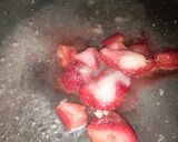 A picture of step 3 of Strawberry syrup.