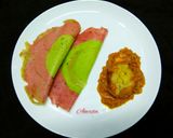 A picture of step 6 of Printed Dosa with Alo podi masala.