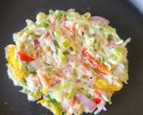 A picture of step 3 of Korean Veggie Pancake - (Yachaejeon) - Cook in 5 Minutes.