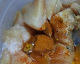 A picture of step 1 of Tikka boti with matar pulao.