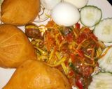A picture of step 8 of Moimoi with meat balls and cabbage ʂąųƈɛ😋😋.