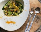 Une image de l'étape 5 de 🥒Salade de courgettes marinées 🪹🥄saveurs orientales🥥🫚.