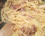 A picture of step 3 of Tagliatelle alla bolognese.