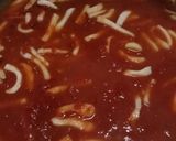 A picture of step 3 of Linguine with spicy calamari.