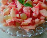 A picture of step 3 of Rohafza fruit chaat.