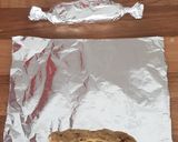 A picture of step 6 of Seitan sausages.