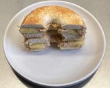 A picture of step 6 of Deany's bagel tuna melt.