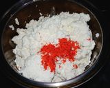 A picture of step 1 of Chhena jilapi.