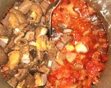 A picture of step 2 of Ofada sauce with rice.