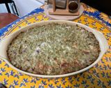 A picture of step 13 of Crozets with Tuna, Red Onion, and Mascarpone Gorgonzola Blend.