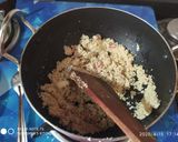 A picture of step 2 of Chocolate Halwa.