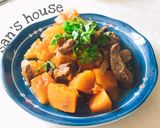 Hình bước làm 3 của món Canh thịt bò bí đỏ cho bé