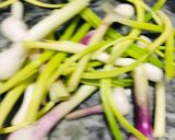 A picture of step 2 of Coriander chutney with spring onions.