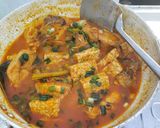 Foto langkah ke 14 dari resep Ayam Tempe Bumbu Merah.