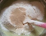 Foto langkah ke 3 dari resep Roti Kukus Matcha Kacang Hijau Nangka.