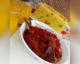 A picture of step 3 of Yellow veg rice.