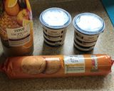 A picture of step 1 of Ginger biscuit log cake.