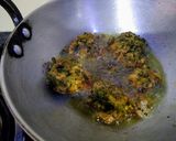 A picture of step 2 of Palak (Spinach)Pakoda.