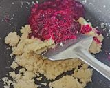 A picture of step 2 of Red Dragon Fruit Coconut Burfi.
