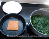 Foto del paso 3 de la receta: Sándwich de Acelgas, Huevos codorniz y Queso