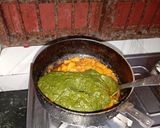 A picture of step 2 of Palak Paneer.