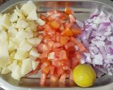 A picture of step 1 of Chana chat.