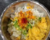 A picture of step 2 of Poha rolls.