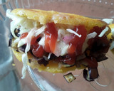 Foto del paso 5 de la receta: 🍘Arepa rellena🍘🍅🍆🌰🍶