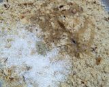 A picture of step 6 of Kutti.(Roti churma) sindhi breakfast.