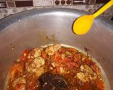 A picture of step 5 of Chicken daal.